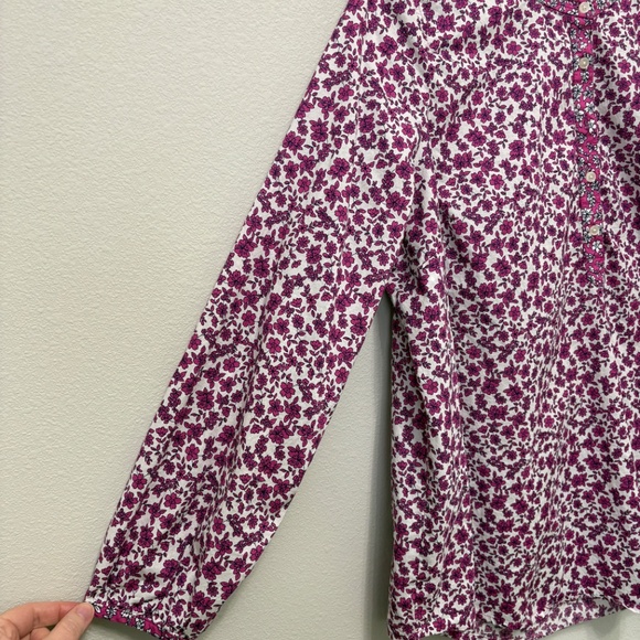 J. Crew Factory Pink Floral Blouse - Picture 4 of 7